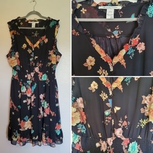 American Rag Cie. plus sleeveless black floral dress, size 3X